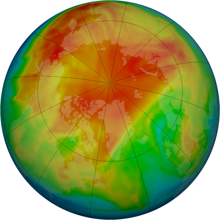 Arctic ozone map for 24 February 2013